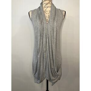 AllSaints Spitalfields Jack’s Place stretch knit waist tie layer vest UK 8/US 4